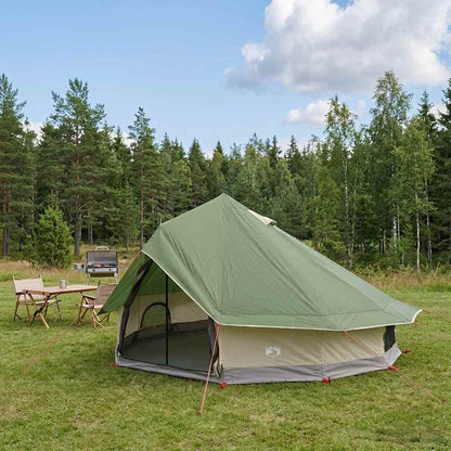 vidaXL Tipi Tent 18-Person Green Polyester and Steel 1