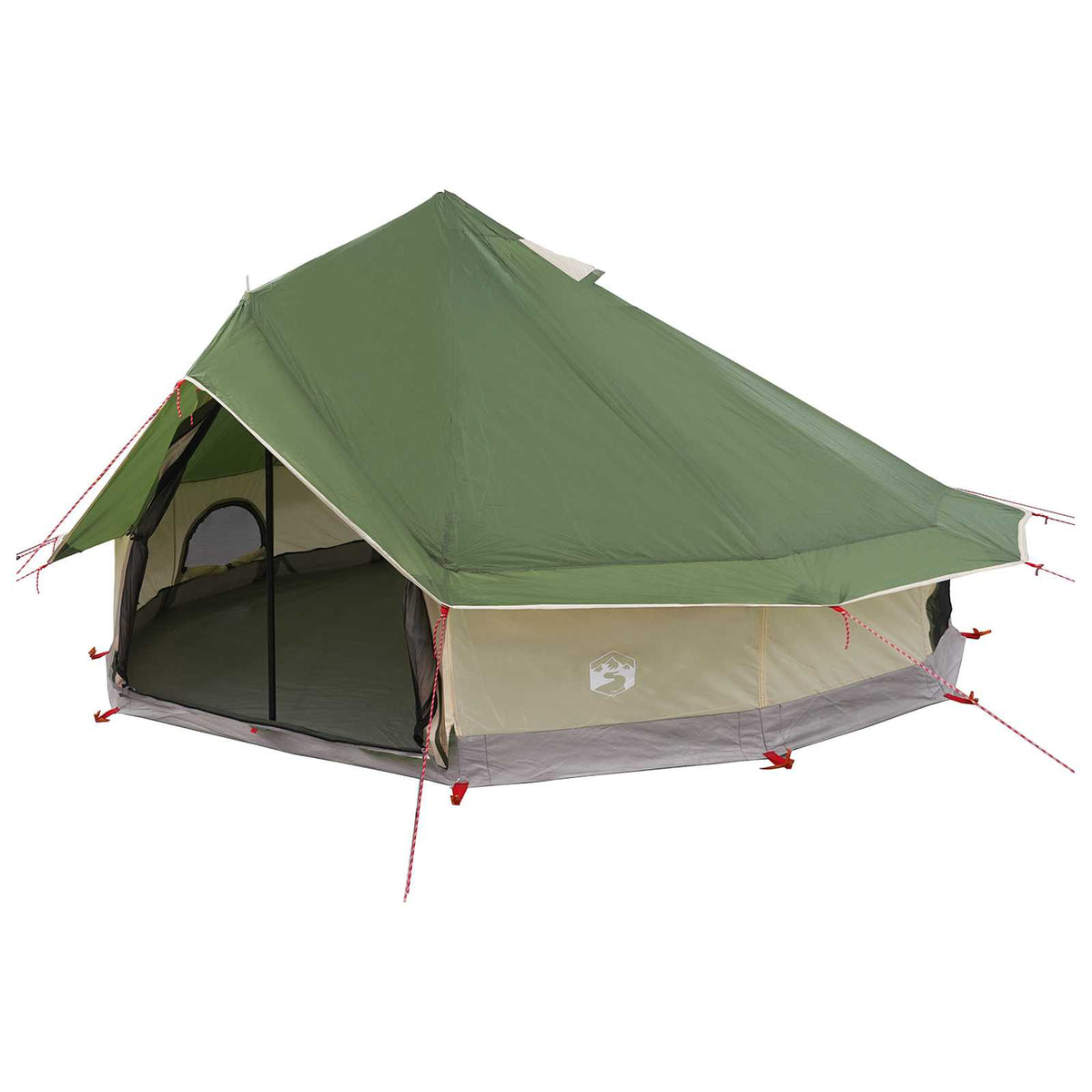 vidaXL Tipi Tent 18-Person Green Polyester and Steel 2