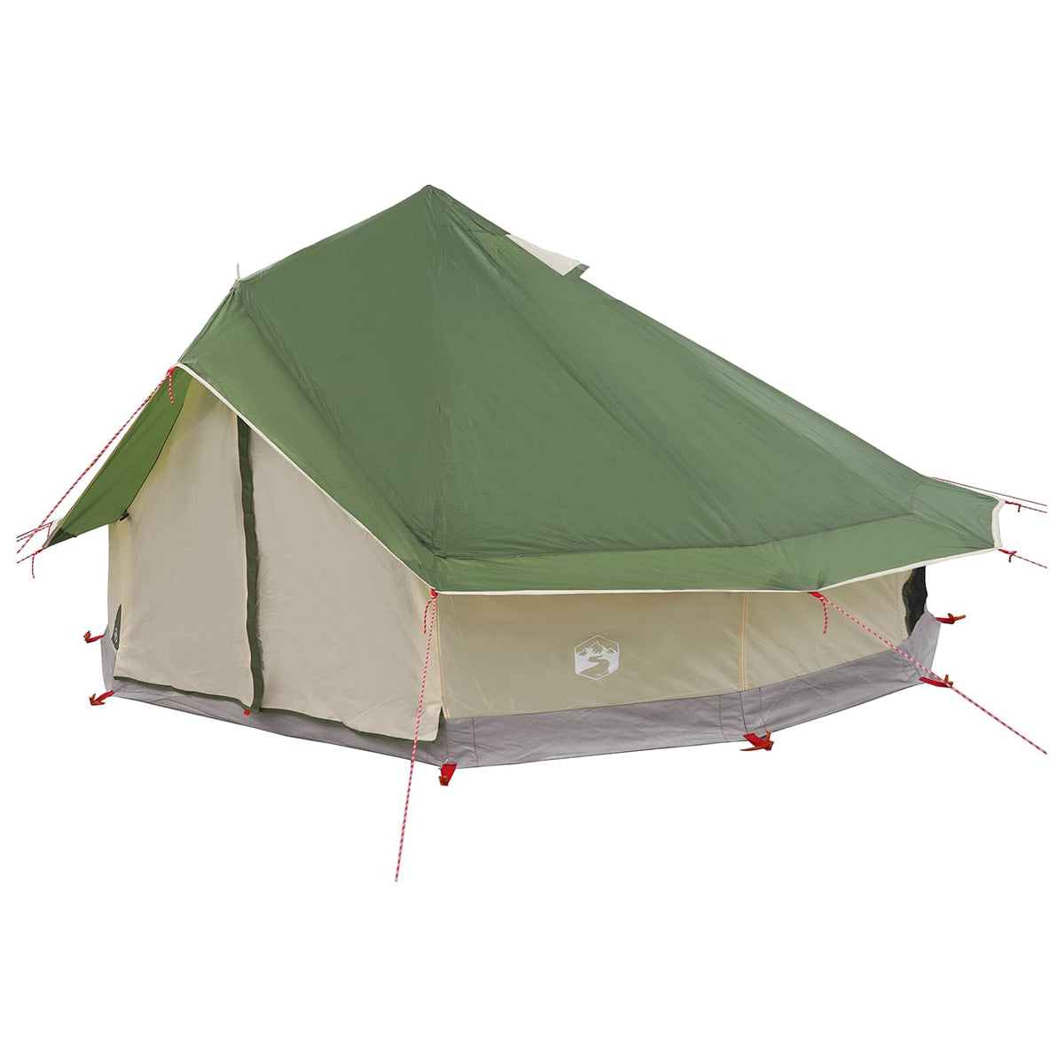 vidaXL Tipi Tent 18-Person Green Polyester and Steel 3