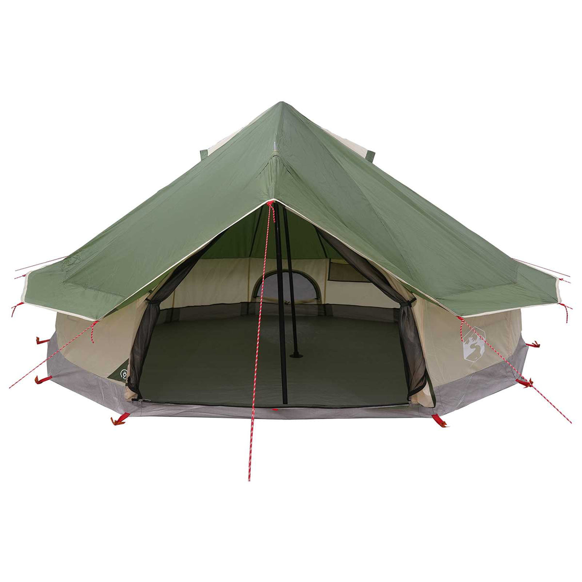 vidaXL Tipi Tent 18-Person Green Polyester and Steel 4