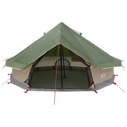 vidaXL Tipi Tent 18-Person Green Polyester and Steel 4