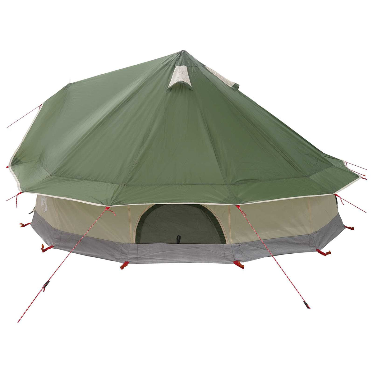 vidaXL Tipi Tent 18-Person Green Polyester and Steel 5
