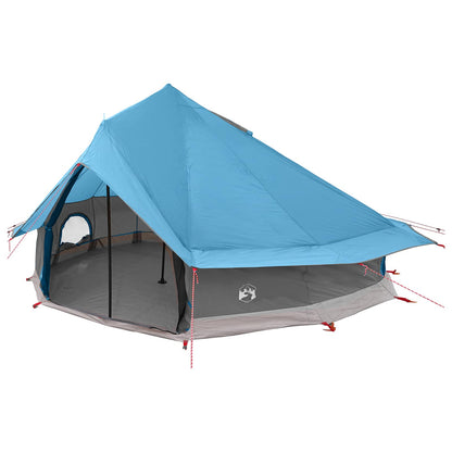 vidaXL Tipi Tent 18-Person Blue Polyester and Steel 2