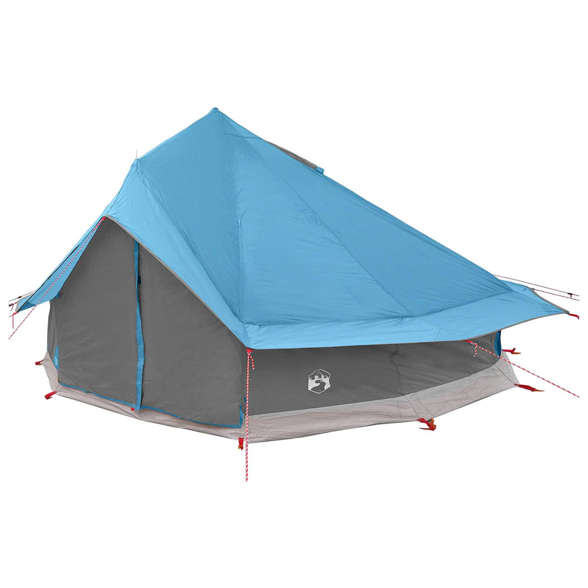 vidaXL Tipi Tent 18-Person Blue Polyester and Steel 3