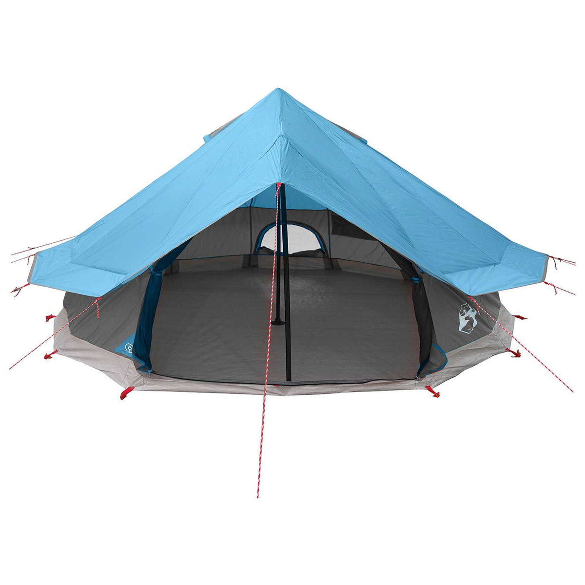 vidaXL Tipi Tent 18-Person Blue Polyester and Steel 4