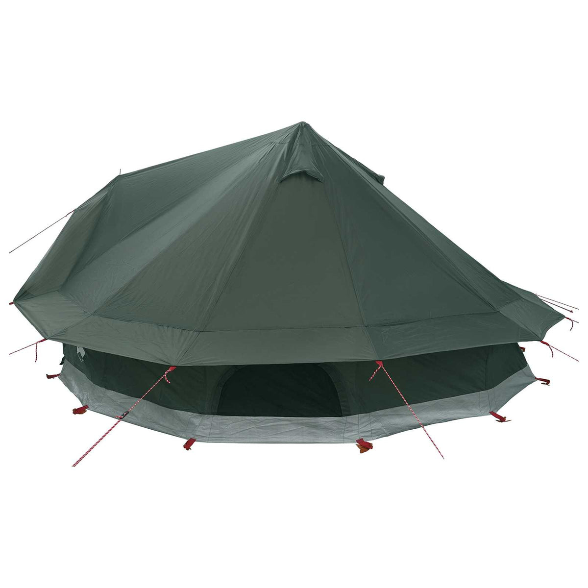 vidaXL Tipi Tent 18-Person Army Green Polyester and Steel 5
