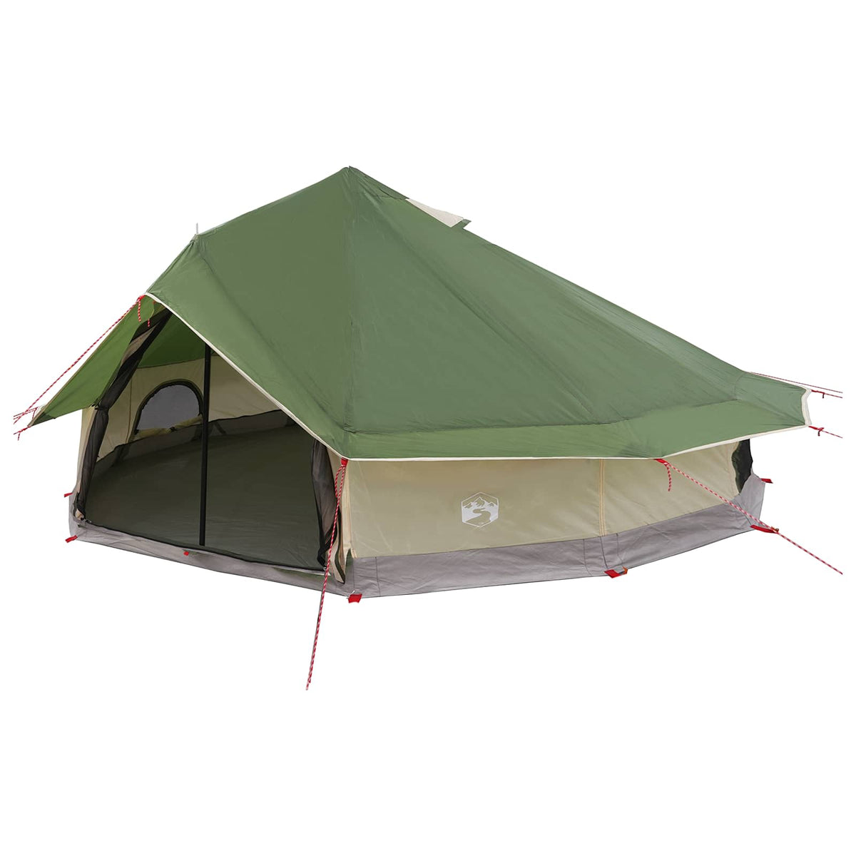 vidaXL Tipi Tent 20-Person Green Polyester and Steel 2