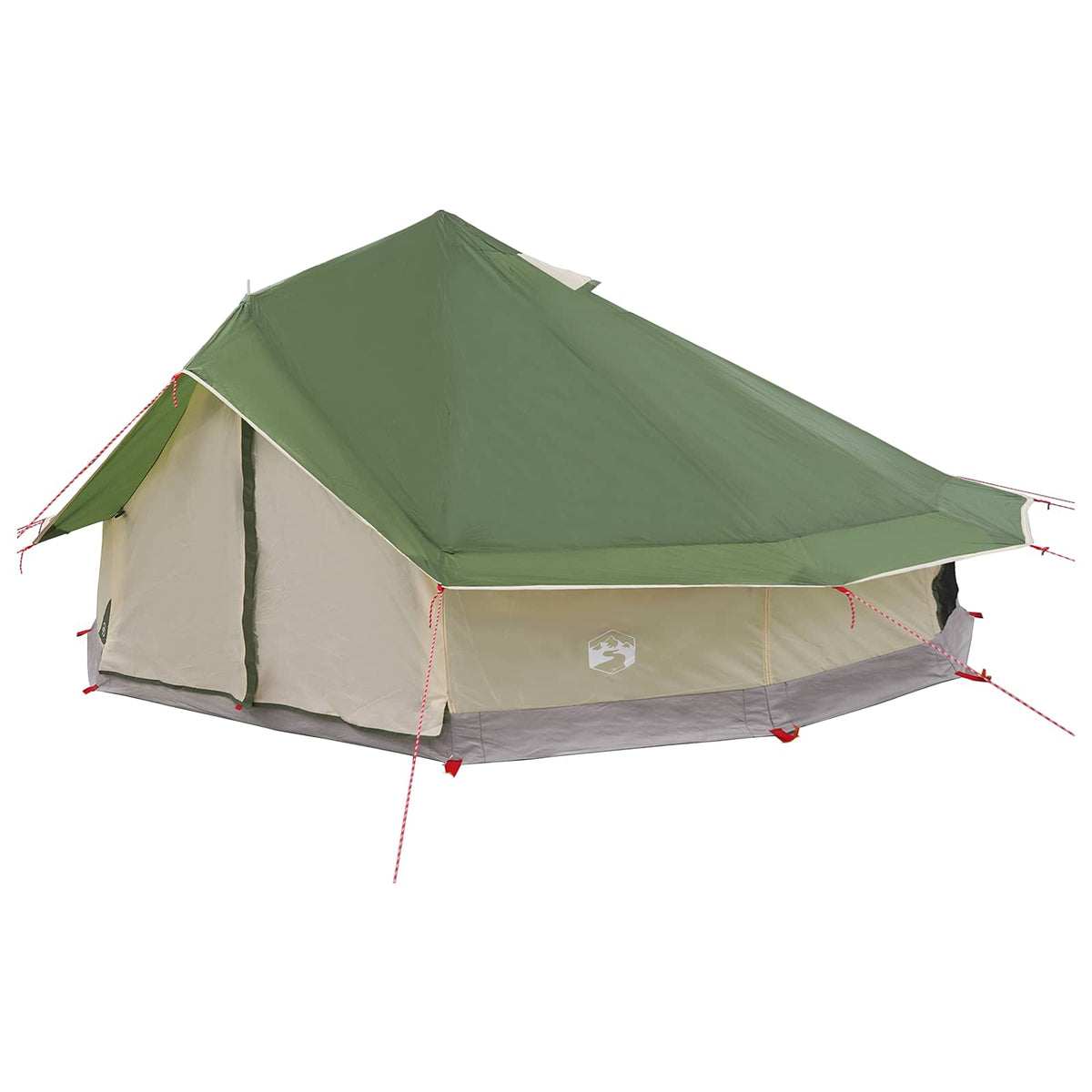 vidaXL Tipi Tent 20-Person Green Polyester and Steel 3