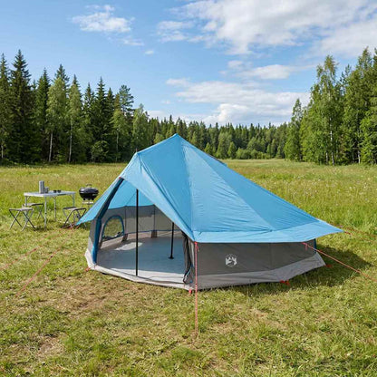 vidaXL Tipi Tent 20-Person Blue Polyester and Steel 1