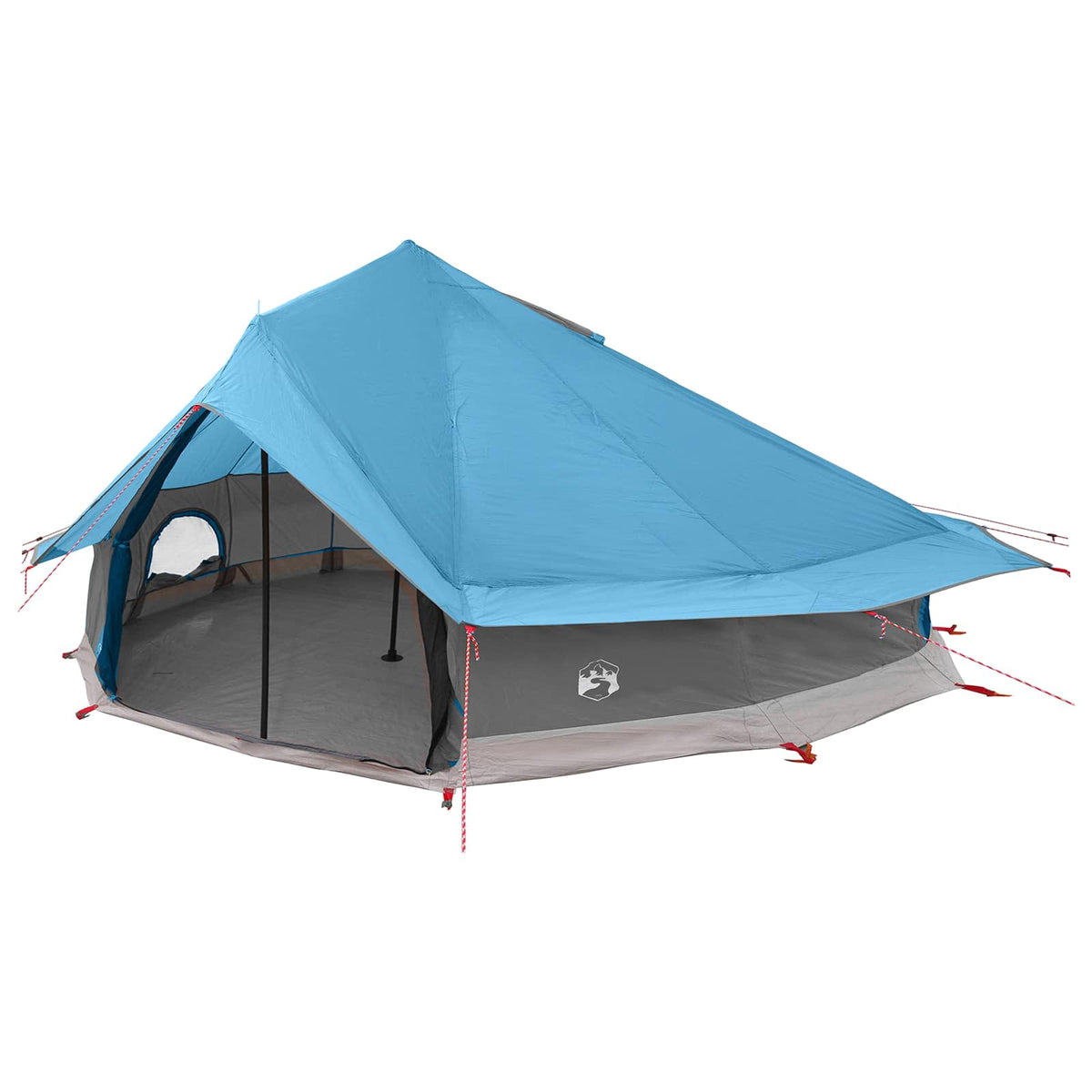 vidaXL Tipi Tent 20-Person Blue Polyester and Steel 2