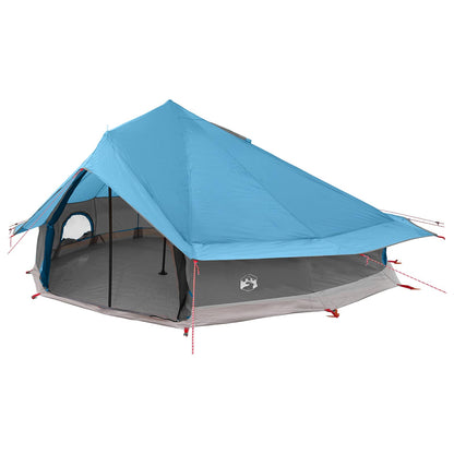 vidaXL Tipi Tent 20-Person Blue Polyester and Steel 2