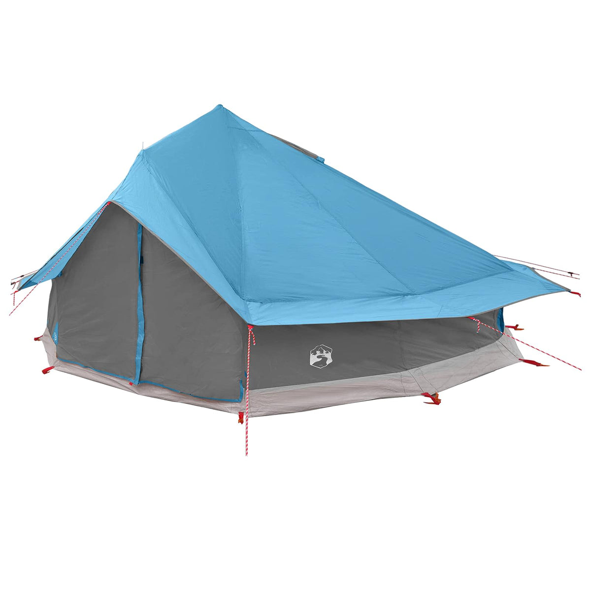 vidaXL Tipi Tent 20-Person Blue Polyester and Steel 3