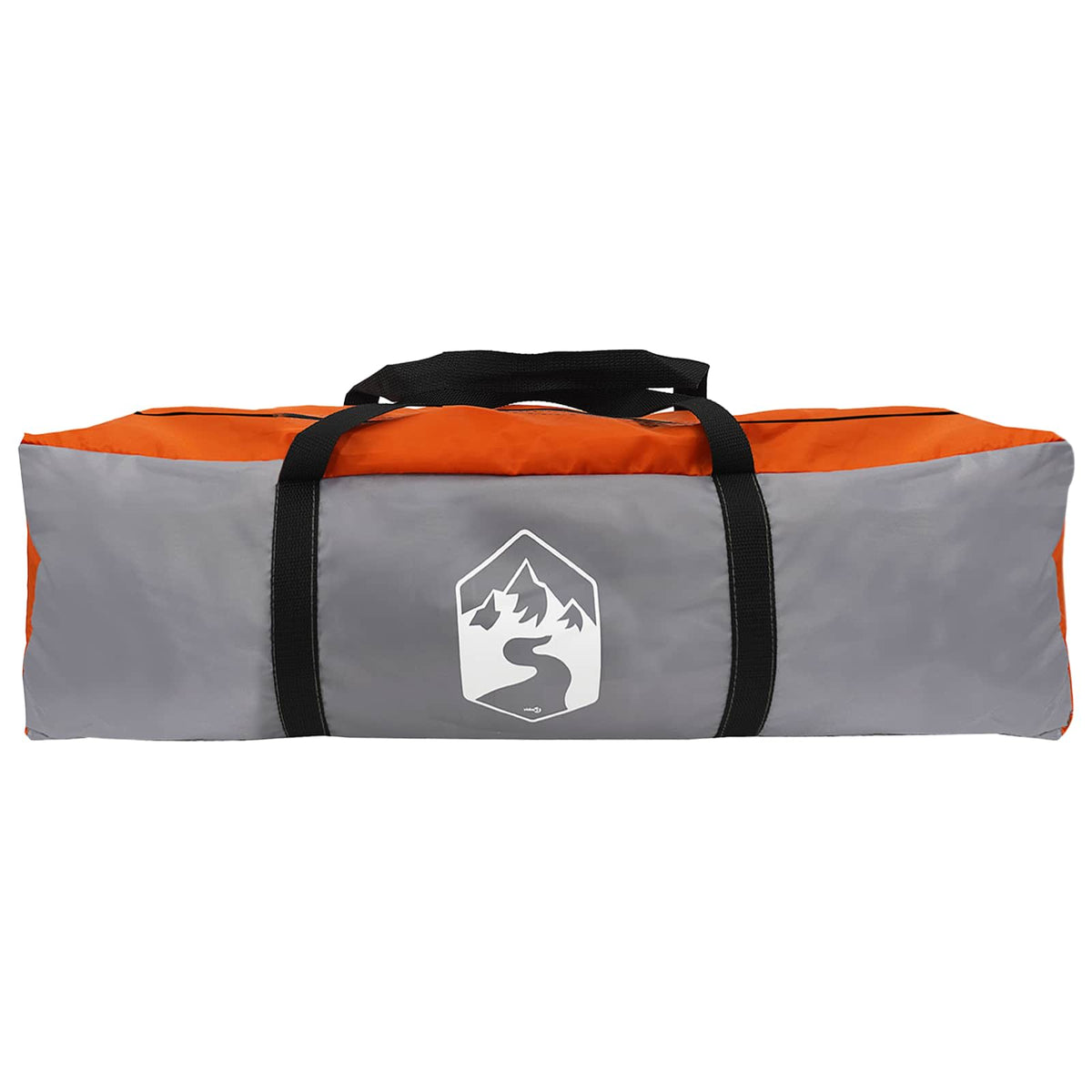 vidaXL Tipi Tent 20-Person Grey and Orange Polyester and Steel 6