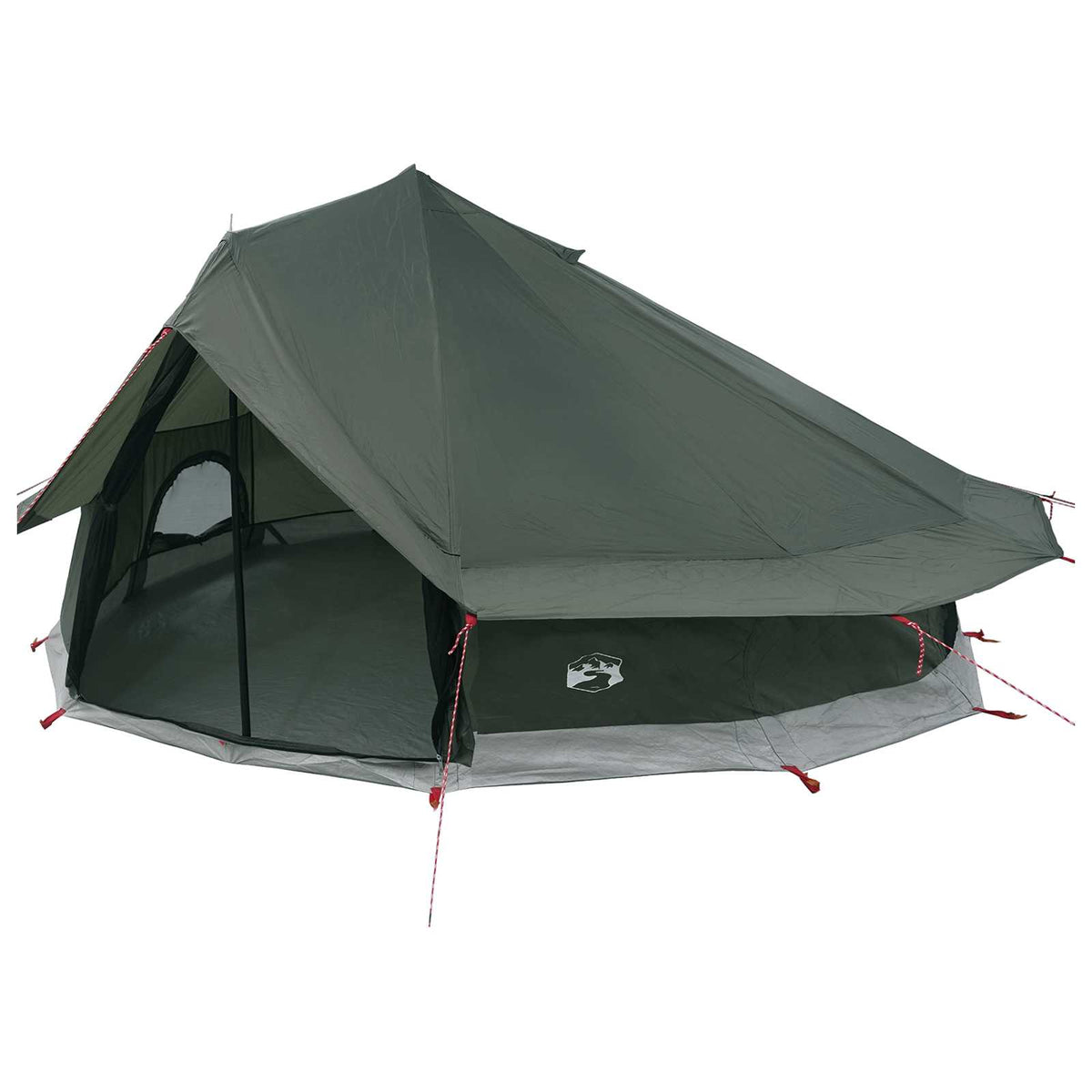 vidaXL Tipi Tent 20-Person Army Green Polyester and Steel 2