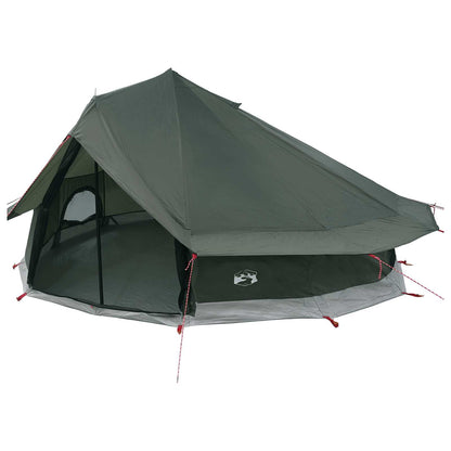 vidaXL Tipi Tent 20-Person Army Green Polyester and Steel 2