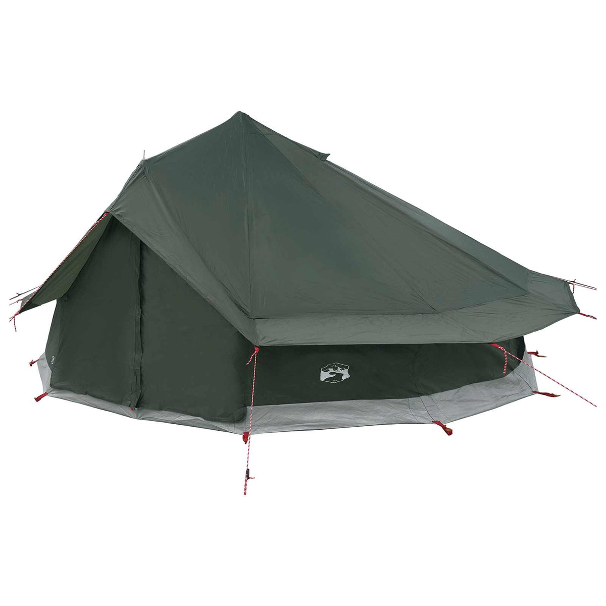 vidaXL Tipi Tent 20-Person Army Green Polyester and Steel 3