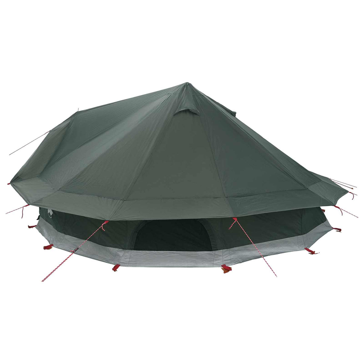 vidaXL Tipi Tent 20-Person Army Green Polyester and Steel 5