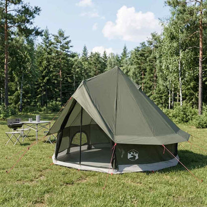 vidaXL Tipi Tent Polyester and Steel Army Green