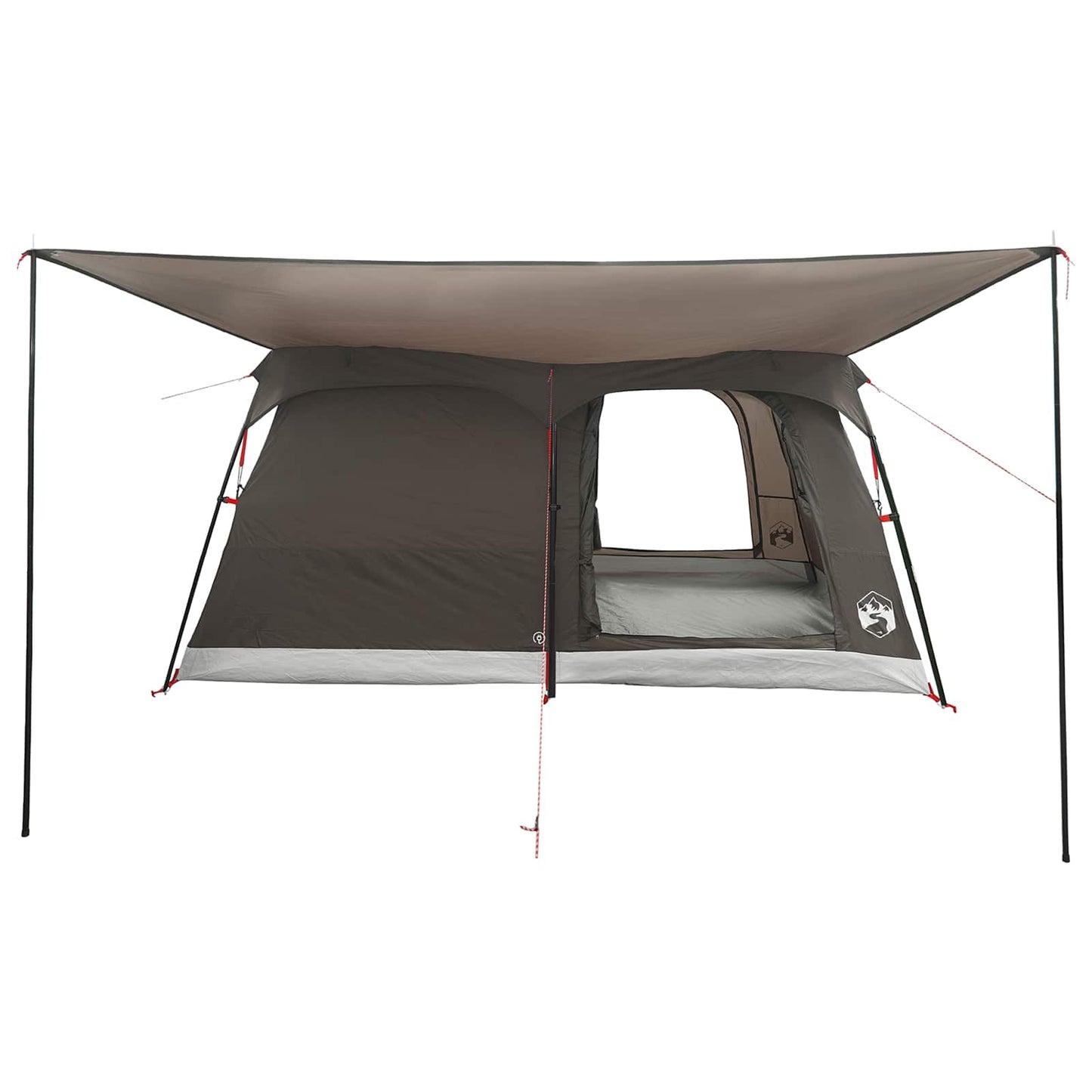 vidaXL Family Tent 10-Person Brown Grey Polyester and Steel 4