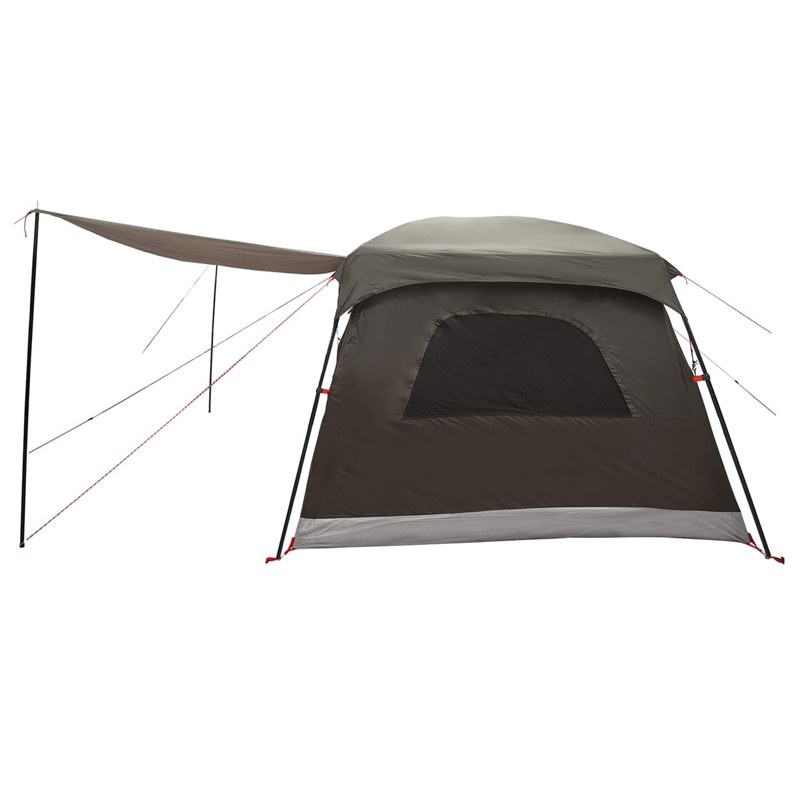 vidaXL Family Tent 10-Person Brown Grey Polyester and Steel 6
