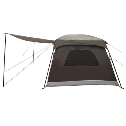 vidaXL Family Tent 10-Person Brown Grey Polyester and Steel 6
