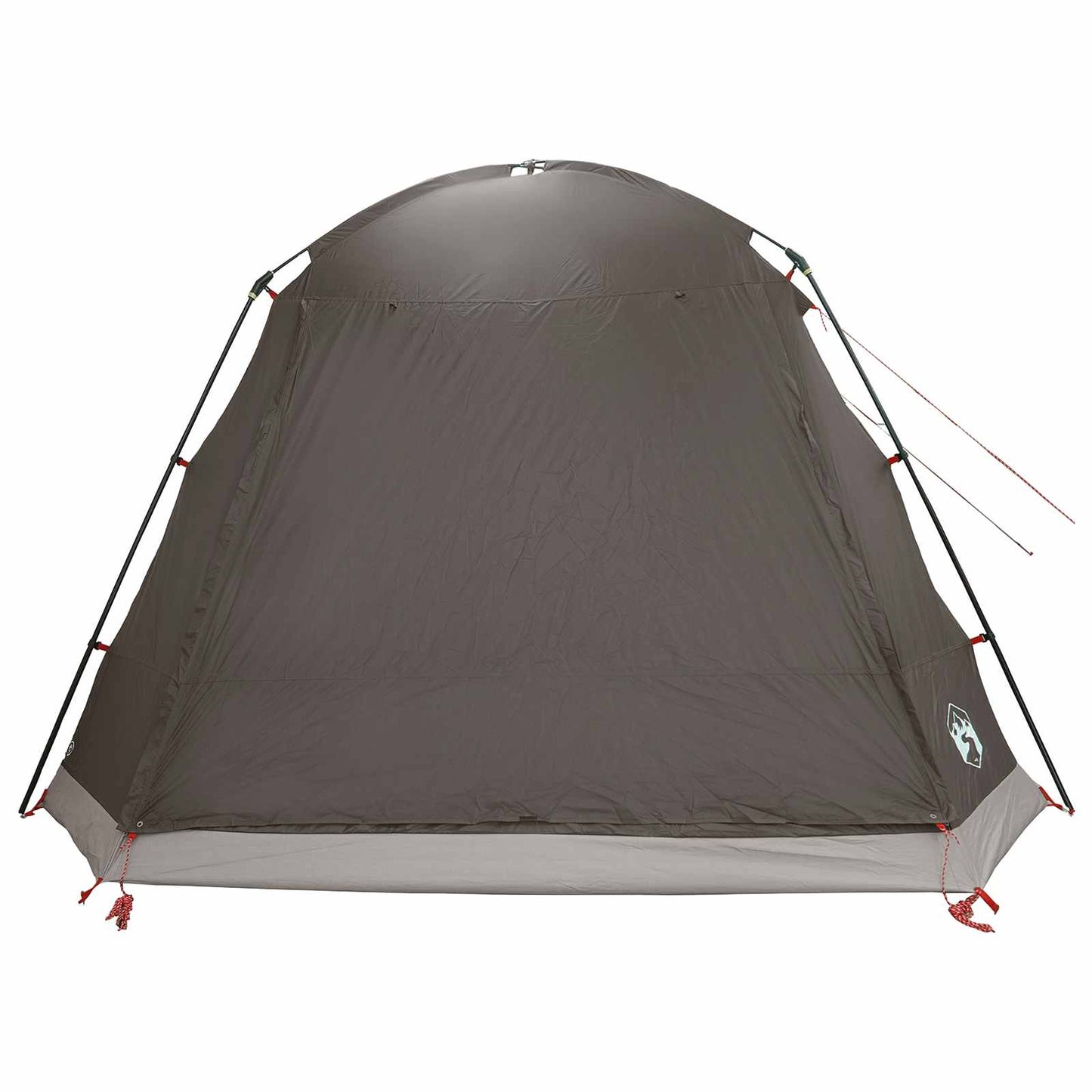vidaXL Cabin Tent with Roof Brown grey 12-Person Polyester and Steel 5