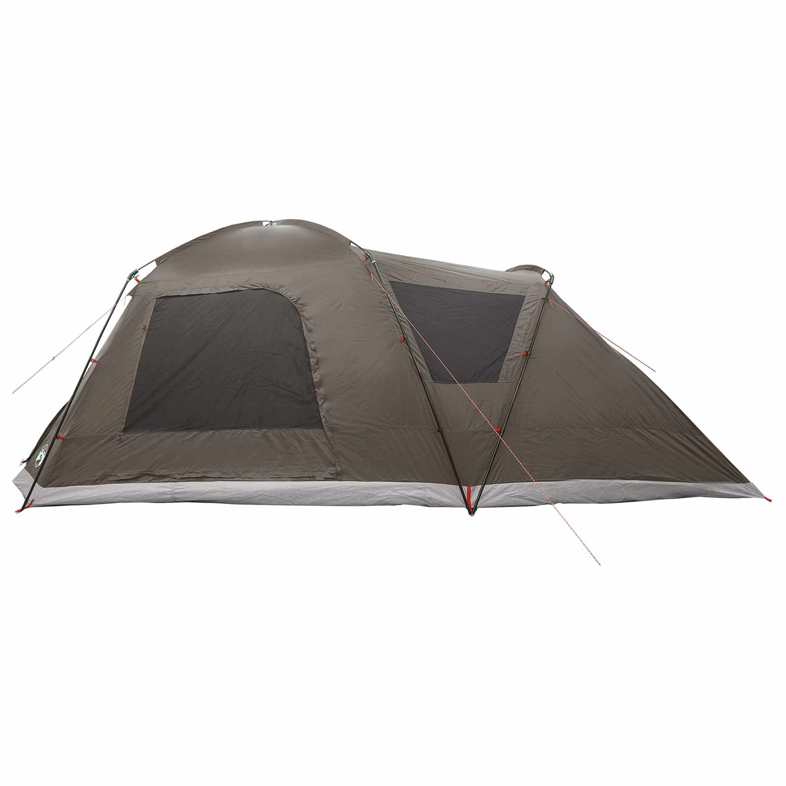 vidaXL Cabin Tent with Roof Brown grey 12-Person Polyester and Steel 6