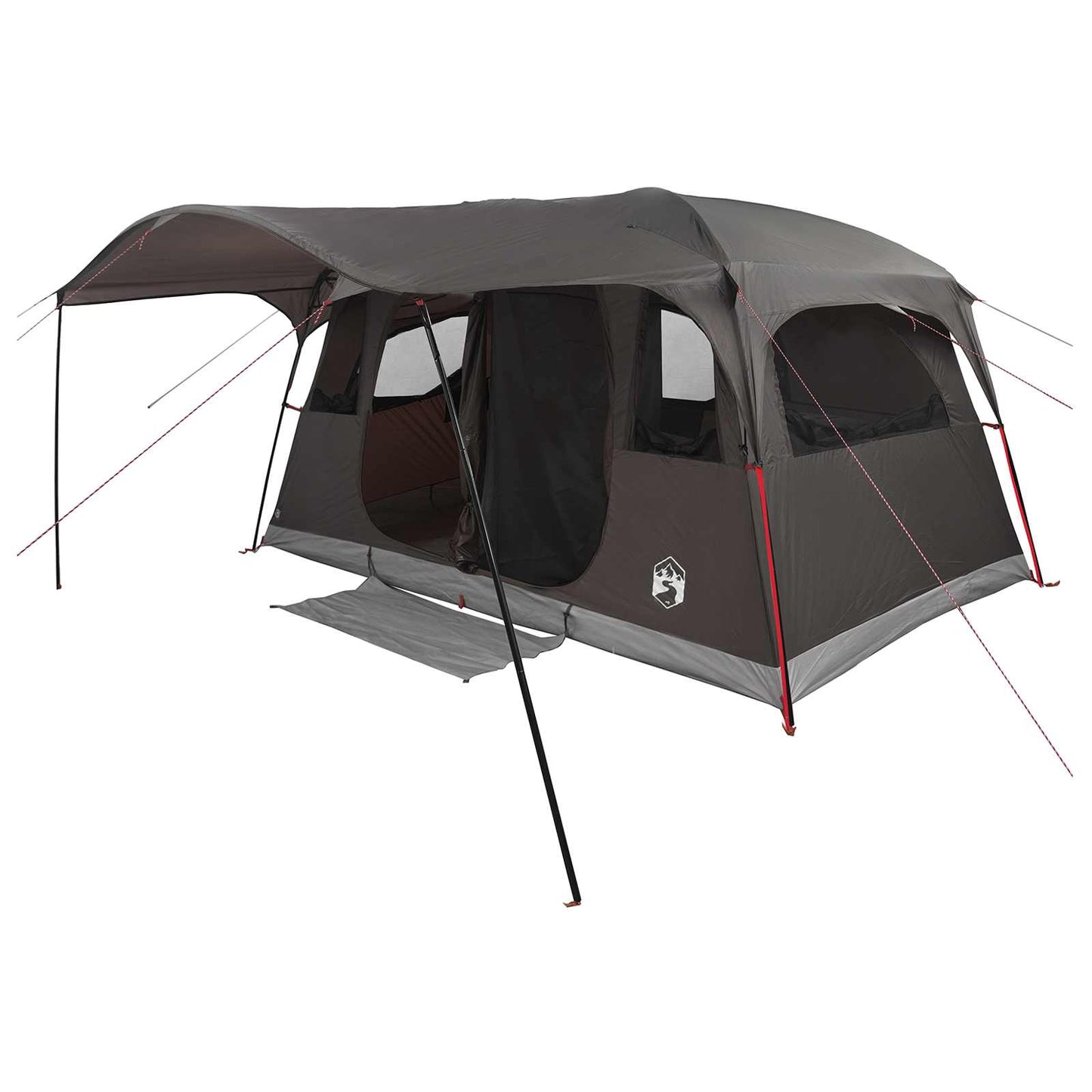 vidaXL Tunnel Tent Brown Grey 427 x 305 x 205 cm Polyester and Steel 2