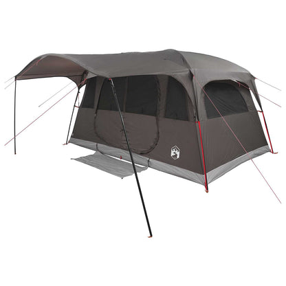 vidaXL Tunnel Tent Brown Grey 427 x 305 x 205 cm Polyester and Steel 3