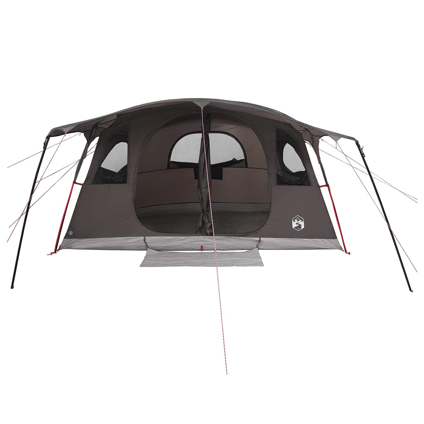 vidaXL Tunnel Tent Brown Grey 427 x 305 x 205 cm Polyester and Steel 4