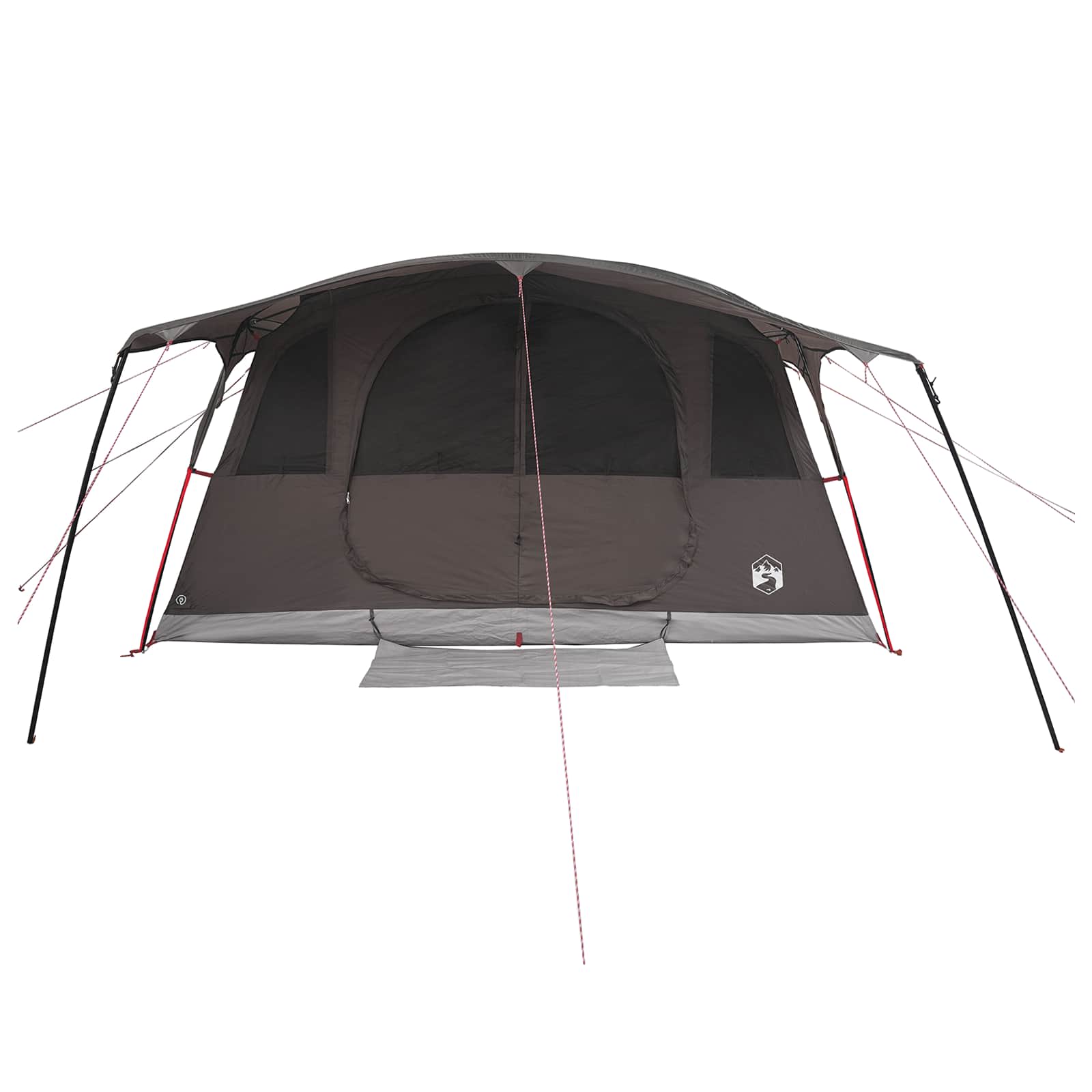 vidaXL Tunnel Tent Brown Grey 427 x 305 x 205 cm Polyester and Steel 5