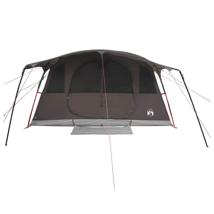 vidaXL Tunnel Tent Brown Grey 427 x 305 x 205 cm Polyester and Steel 5