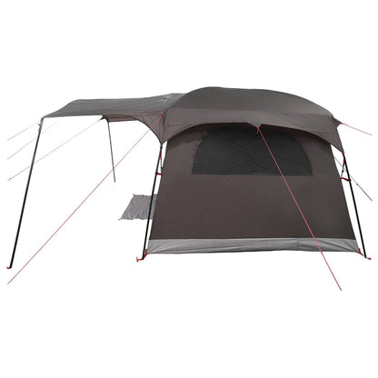 vidaXL Tunnel Tent Brown Grey 427 x 305 x 205 cm Polyester and Steel 6
