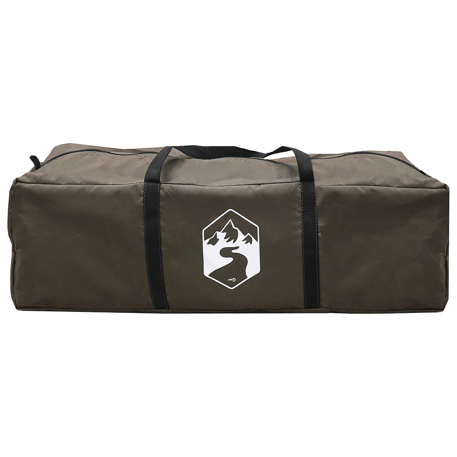 vidaXL Tipi Tent 18-Person Brown Grey Polyester and Steel 6
