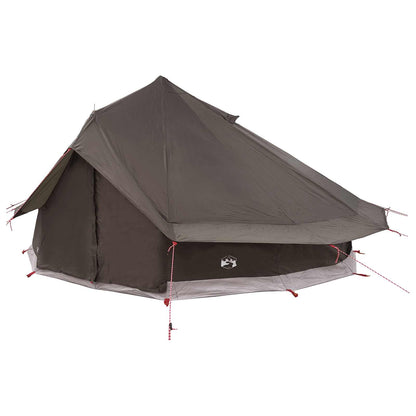 vidaXL Tipi Tent 18-Person Brown Grey Polyester and Steel 3
