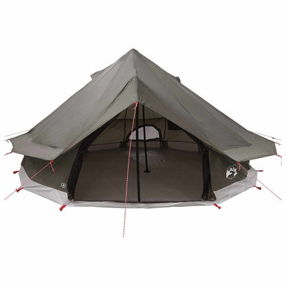 vidaXL Tipi Tent 18-Person Brown Grey Polyester and Steel 4
