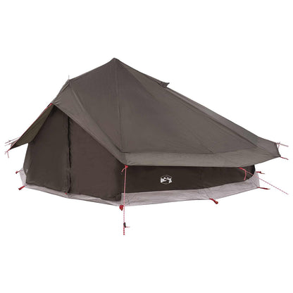 vidaXL Tipi Tent 20-Person Brown Grey Polyester and Steel 3