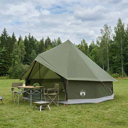 vidaXL Tipi Tent Polyester and Steel Army Green