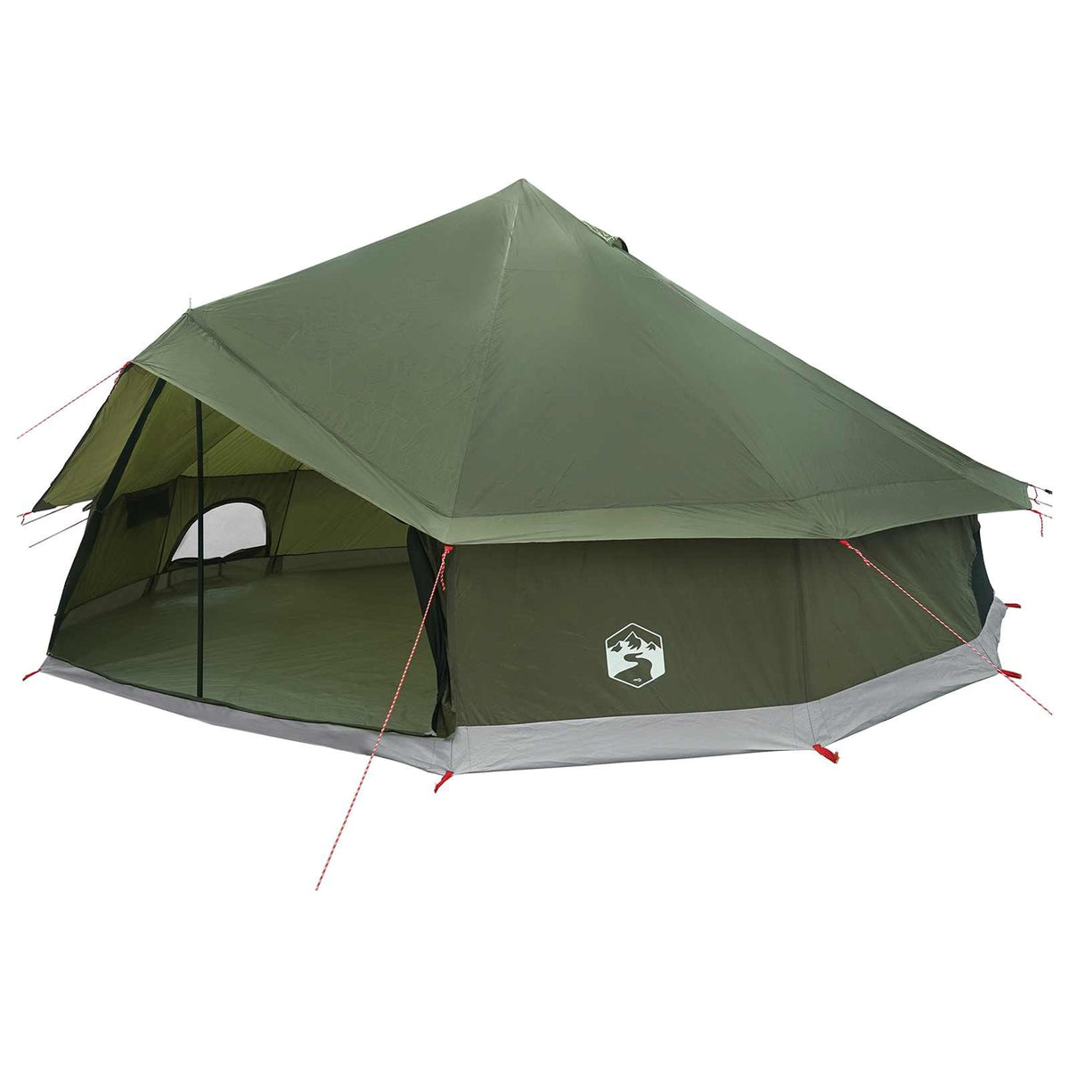 Tipi Tent Polyester and Steel Army green 12-Person