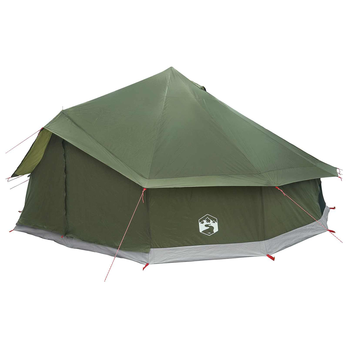 Tipi Tent Polyester and Steel Army green 12-Person