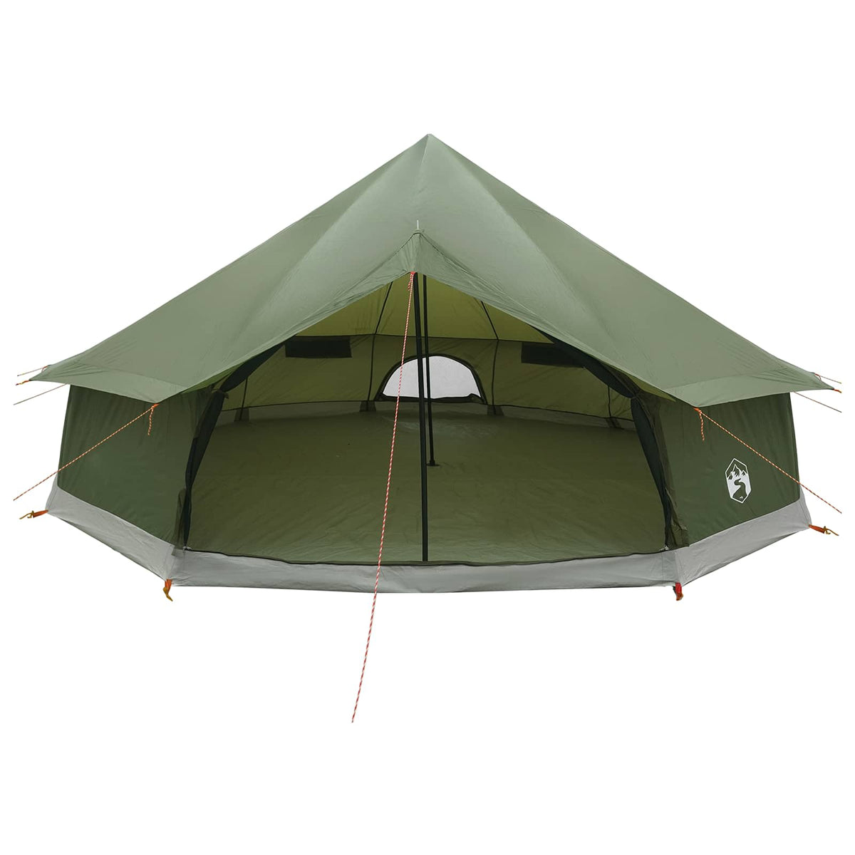 vidaXL Tipi Tent 12-Person Army Green Polyester and Steel 4