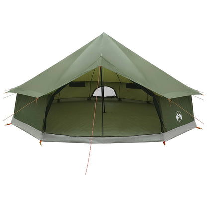vidaXL Tipi Tent 12-Person Army Green Polyester and Steel 4