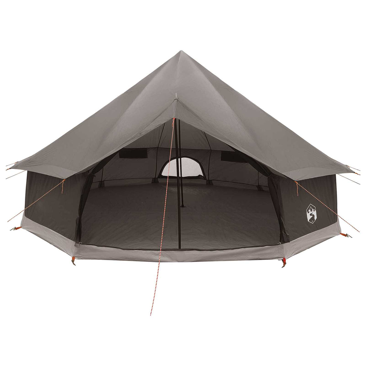 vidaXL Tipi Tent 12-Person Brown Grey Polyester and Steel 4