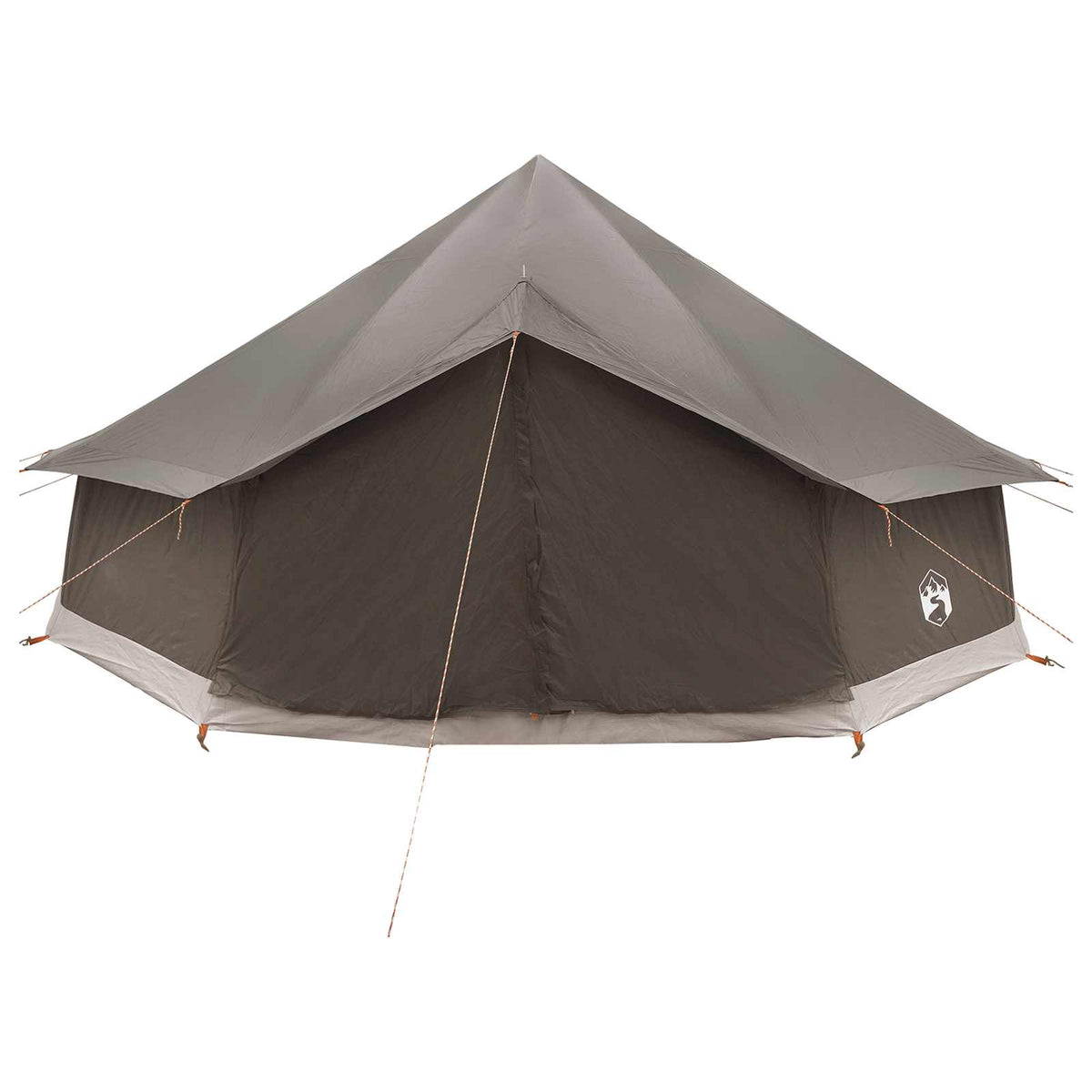 vidaXL Tipi Tent 12-Person Brown Grey Polyester and Steel 5