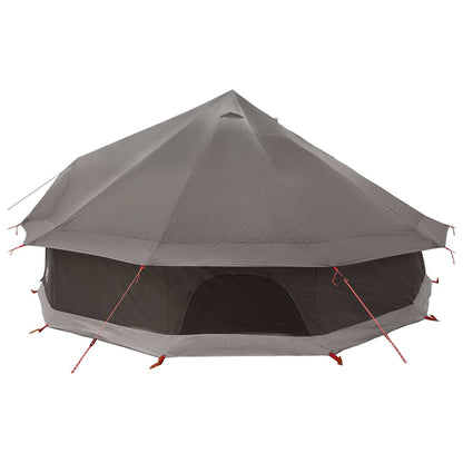 vidaXL Tipi Tent 12-Person Brown Grey Polyester and Steel 6