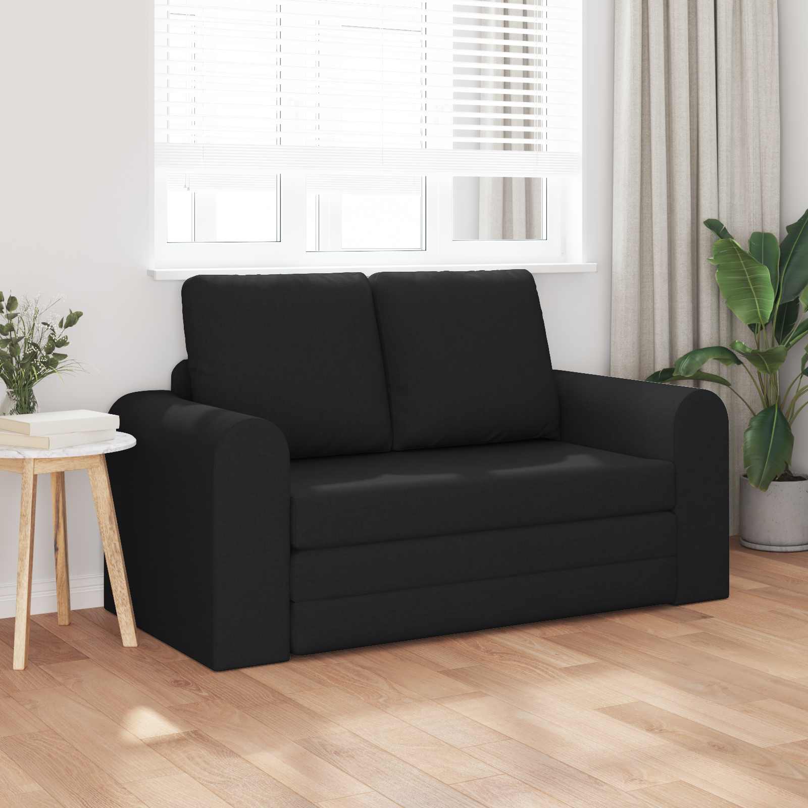 vidaXL Folding Sofa Bed Black 148 x 71 x 83 cm Fabric 3