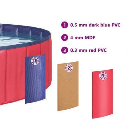 Children Swimming Pool Ø Round for Child Red 200 cm 30 cm