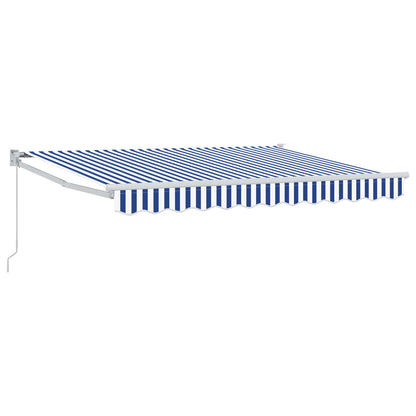 vidaXL Retractable Awning Blue and White 3.5 x 2 m 2