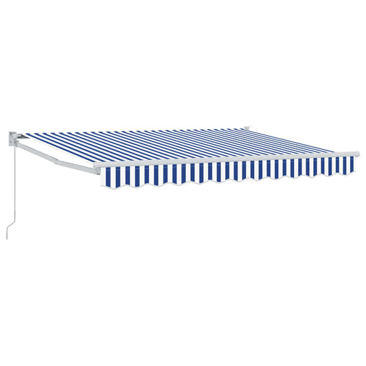 vidaXL Retractable Awning Blue and White 3.5 x 2 m 2