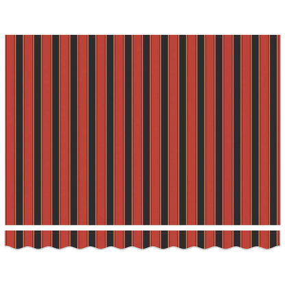 vidaXL Retractable Awning Orange, Black and Yellow 3.5 x 2 m 6